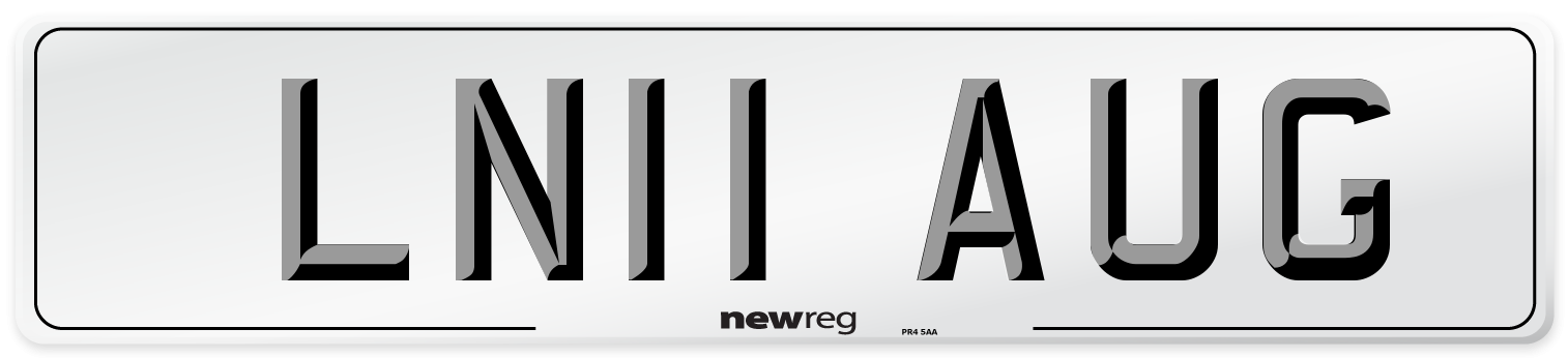 LN11 AUG Number Plate from New Reg